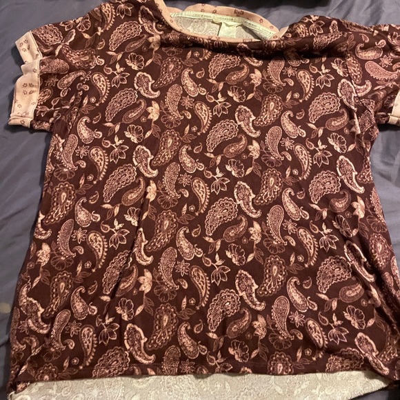 Lucky Brand Purple Paisley 2 Piece Lounge Pajama Set Size Large - Picture 7 of 9